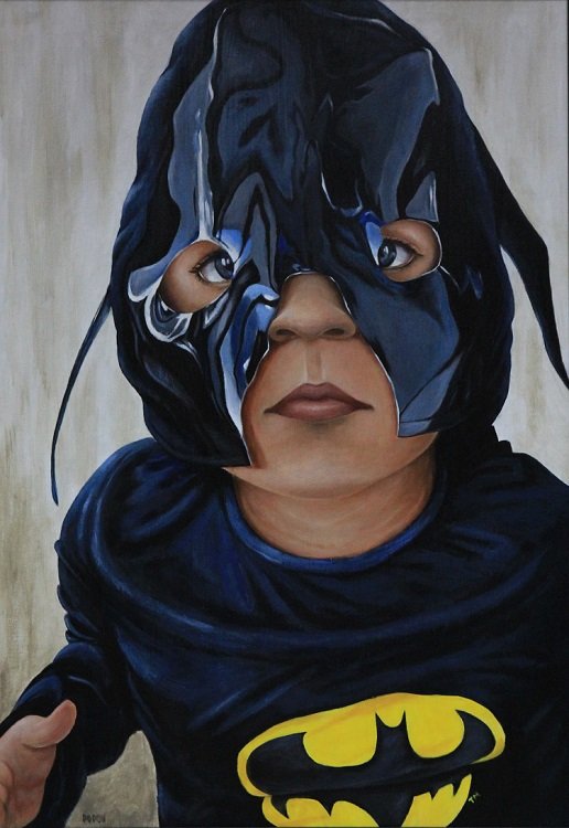 "Hero", 2015, acrylic on canvas, 70cm x 100cm (not for sale)