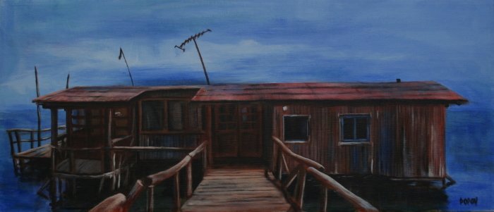 "Abandoned", acrylic on canvas, 30cm x 70cm (sold)