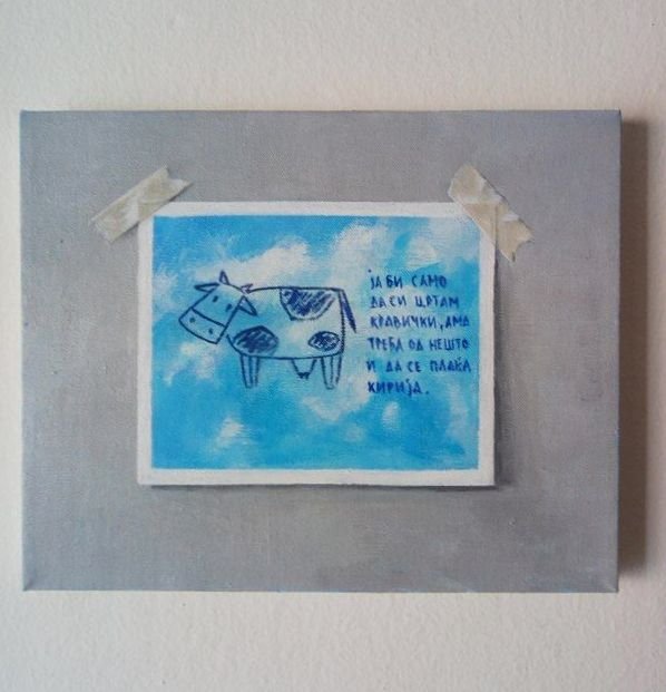 "I would like...", 20cm x 25cm, acrylic on canvas (Price: 260€, shipping included)